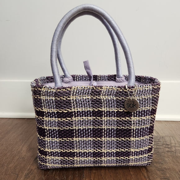 THE SAK purple woven plaid purse - Picture 2 of 10